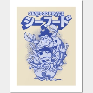 Seafood Pirate Posters and Art